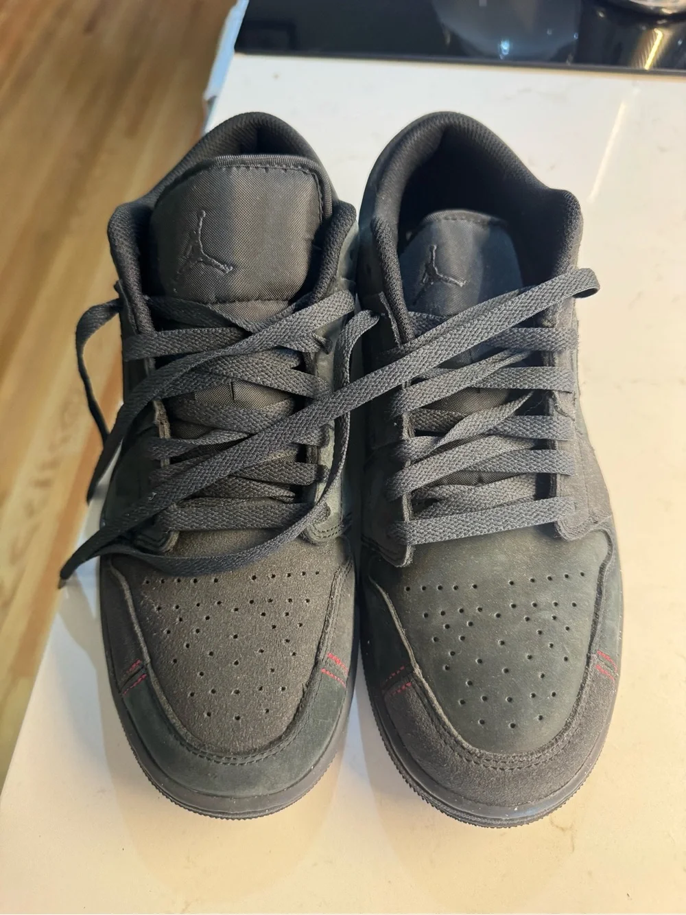 Nike Air Jordan Low-Top SE Sneakers in Dark Smoke Grey/Black Mens